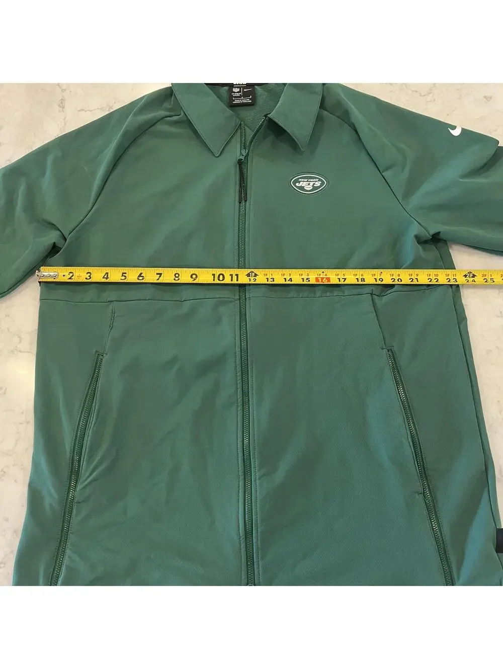 Nike NFL New York Jets Sideline Elite Hybrid Full-Zip Jacket Green Large EUC